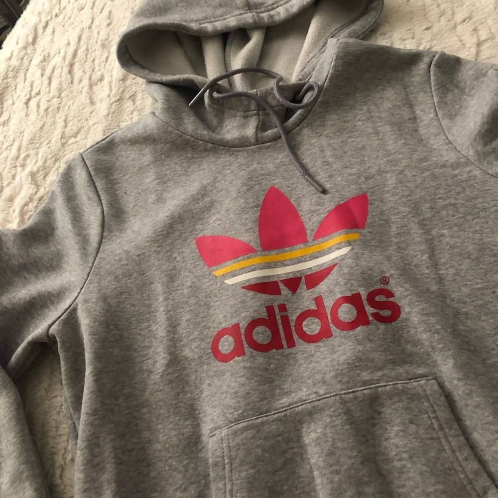 Adidas women’s grey hoodie size Med